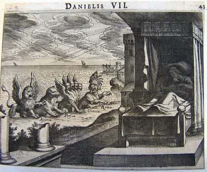 Daniels Vision von den vier Tieren und vom Menschensohn