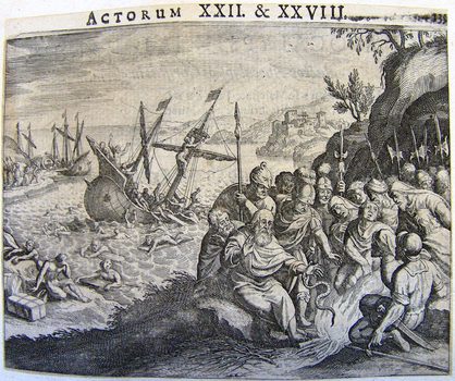 Gefangener Paulus auf Malta mit der Viper