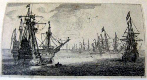 Sechs Segelschiffe
