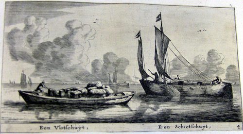 Ein Floß mit einem anderen Schiff