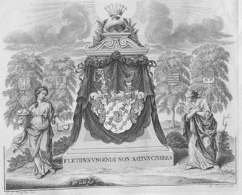 Allegorische Darstellung eines Wappens