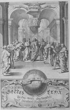 Christus übergibt den Aposteln die Lehre