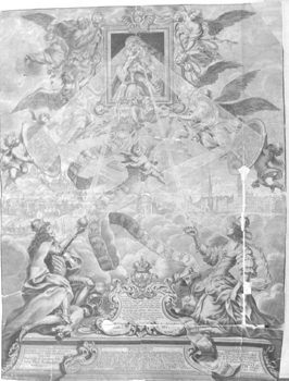 Innsbrucker Thesenblatt in Philosophie vom Jahre 1674 mit dem Innsbrucker