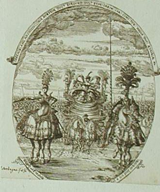 Erzherzogin Anna auf Triumphwagen
