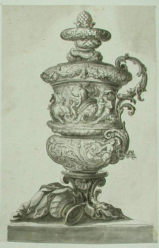 Das Gelöbnis der Tiroler Stände vom Jahre 1647 vor dem Mariahilfbild - Hochaltarbild aus der Pfarrkirche von Mariahilf in Innsbruck