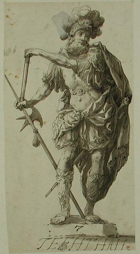 Vier Apostel mit dem Putten (?)