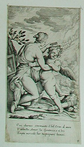 Venus, den Amor kämmend