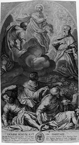 Heilige Familie mit dem Johannesknaben, Hll. Elisabeth und Antonius Abbas
