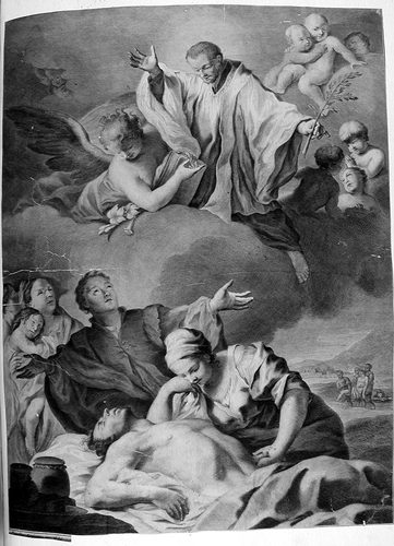 Jupiter verführt Kallisto in der Gestalt von Diana