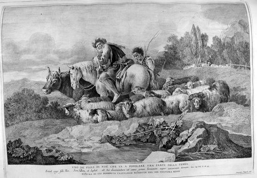Jakob mit der Herde des Labans vor dem Brunnen