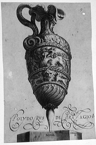 Vase mit einem Stier und nackten Männern