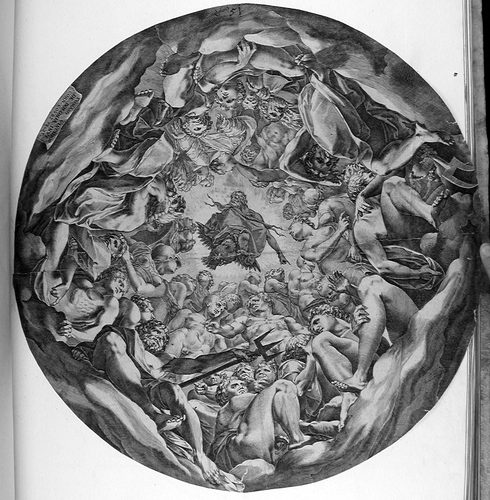 Titelblatt >>ALEXANDRI MAGNI PRAECIPVAE RES GESTAE Delinetae ab Antonio Tempesta Florentino. Illustri et Generoso Dno Dno Francisco Listio L.B.in Köpchen Prellenkirchen, Kabold ac Dn. in Somlio. etc.  Humill offert ac dd Jac ab heyden calcog. M.Merian M.D