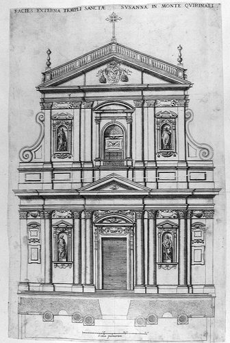 Santa Susanna in Rom - Aufriß der Fassade