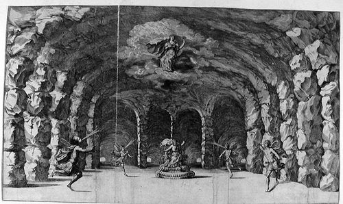 Bühnenbild mit der Höhle der Zephyren