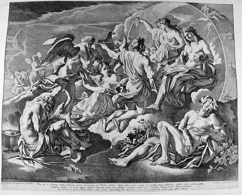 Helios und Phaeton mit Saturn und den vier Jahreszeiten