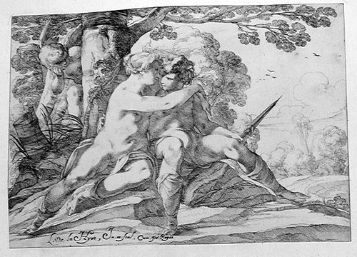 Kephalos und Prokris als Liebespaar