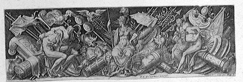 Thronende Minerva
