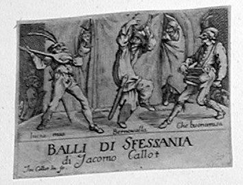 Titelblatt -  Lucia, Bernoualla und Che Buonmasia - >>BALLI DI SFESSANIA di Jacomo Callot<<
