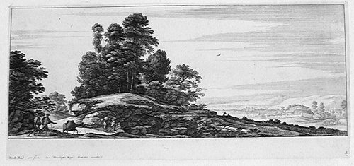 Landschaft mit Wanderern