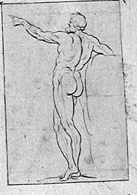 Nackter Mann von hinten